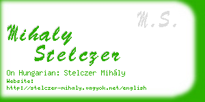 mihaly stelczer business card